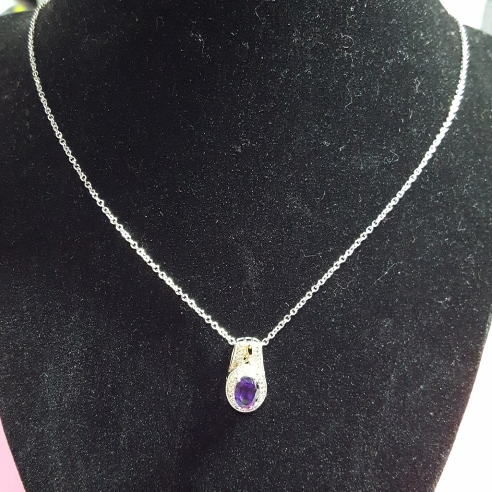 Amethyst Necklace NWT 20 inch
